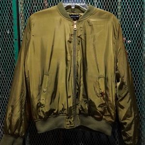 Settledown Satin bomber jacket